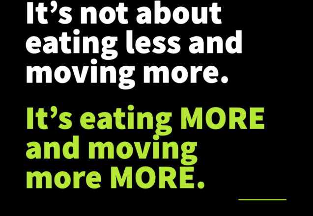 Stop Eating LESS