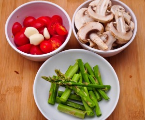 Pasta With Mushroom & Asparagus 1